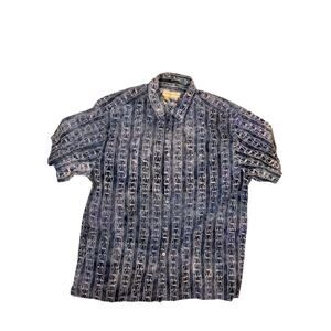The Territory Ahead Men’s XL Cotton Button-Up Shirt – Short Sleeve Patterned Top